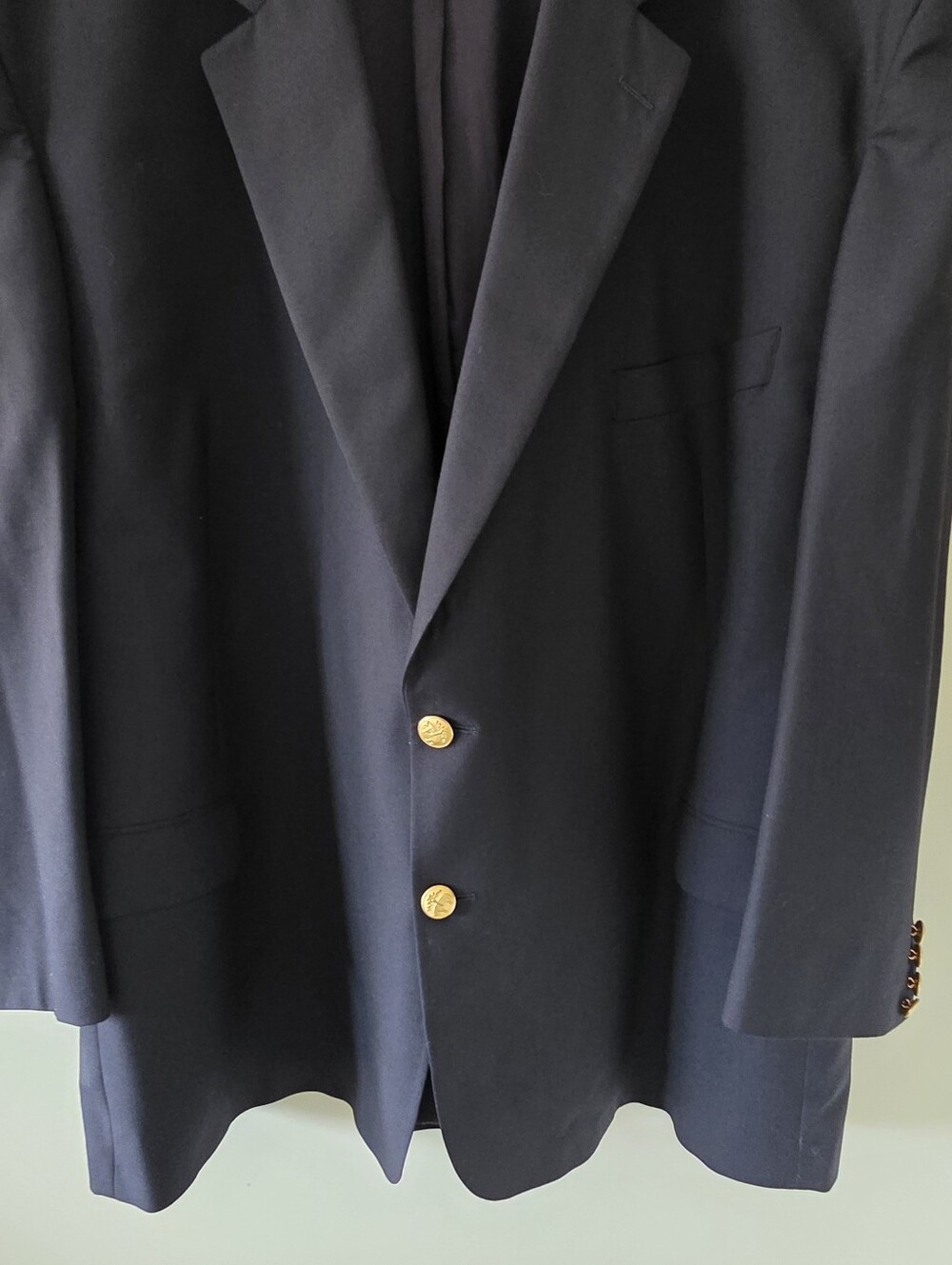 Brooks Brothers Loro Piana 56R Old Money Academia Formal Gold Button Wool Blazer - Picture 8 of 15